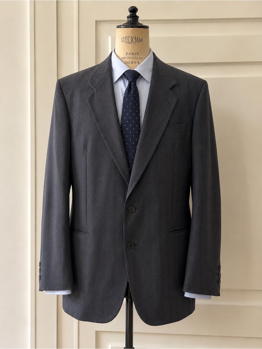 VTG Yves Saint Laurent Charcoal Gray Two-Button Blazer made in France